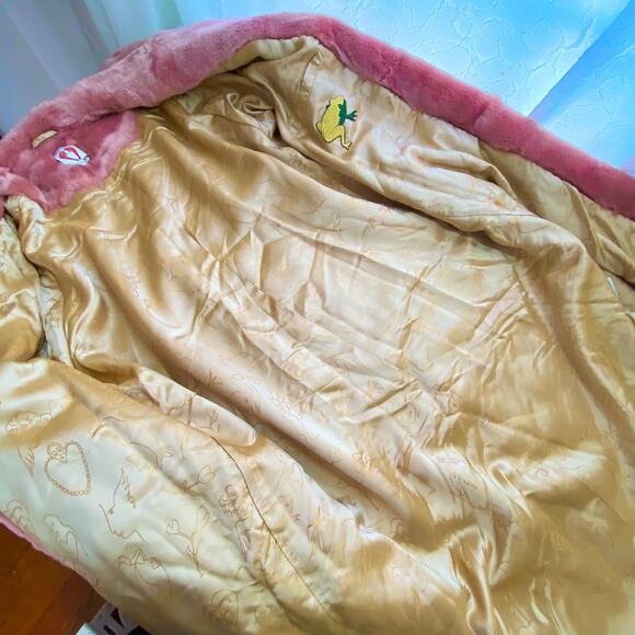 SHRIMPS Emon Pink Faux Fur Coat Crystal Buttons M UK10 US6 Rare - Picture 12 of 15